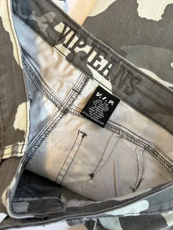 VIP Camo Cargo Pants - Green & Cream - Picture 2 of 9